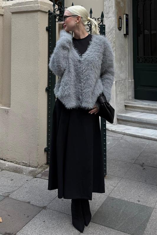 MDX Gray Buttoned Women's Cardigan MG2570 - Montgomery Village