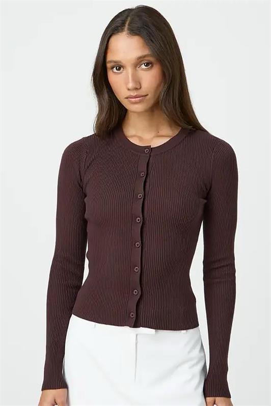 MDX Brown Buttoned Long Sleeve Cardigan MG2177 - Chernihiv