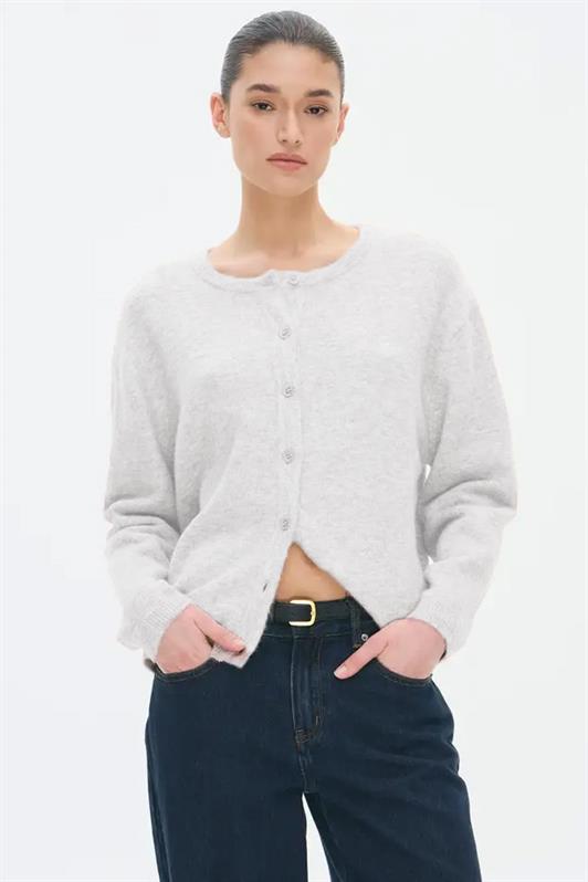 MDX Ekru Rahat Kalıp Düğmeli Triko Kadın Hırka MG2552 - Lake Oswego