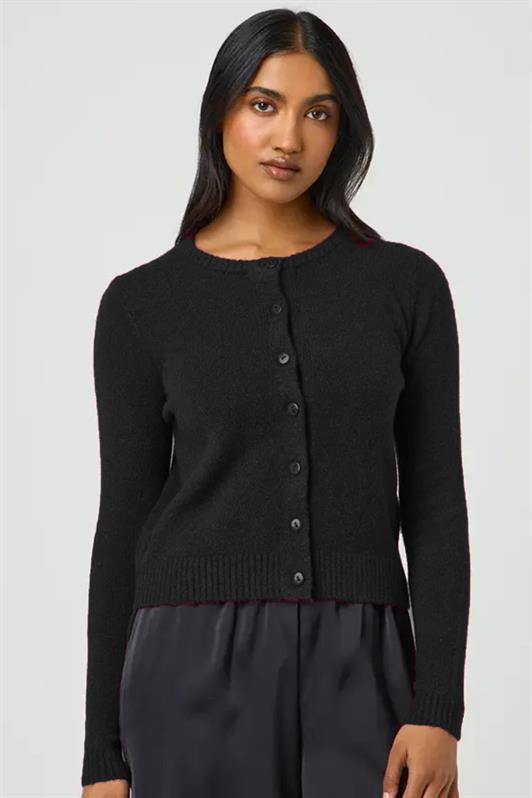 MDX Black Buttoned Cardigan MG2151 - Clarington