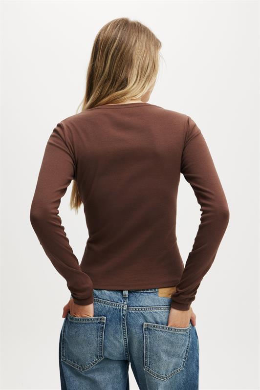 MDX Bitter Coffee Slim Fit Buttoned Women's Cardigan MG2580 - Telford