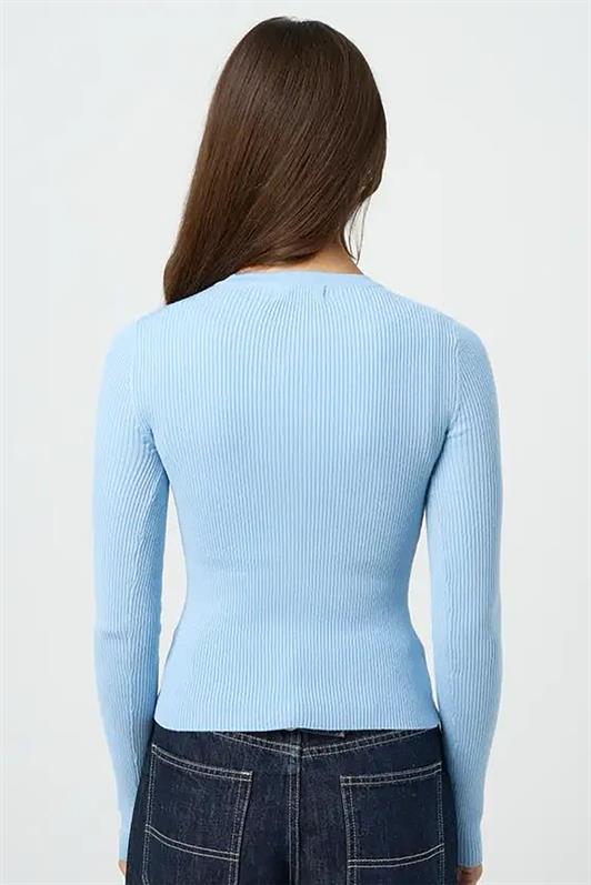 MDX Blue Buttoned Long Sleeve Cardigan MG2177 - Davenport