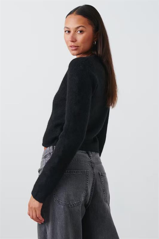 MDX Black Buttoned Cardigan MG2151 - Clarington