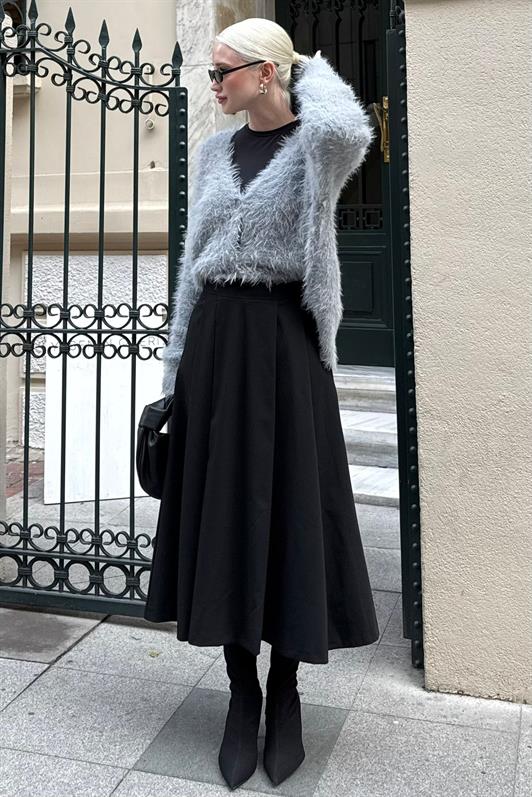 MDX Gray Buttoned Women's Cardigan MG2570 - Montgomery Village