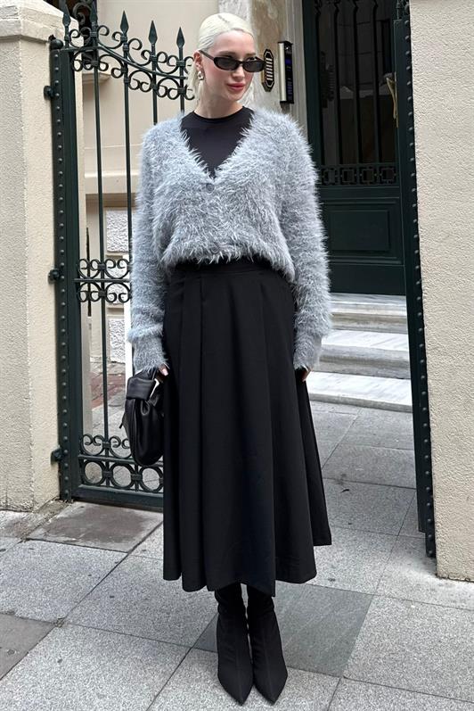 MDX Gray Buttoned Women's Cardigan MG2570 - Montgomery Village