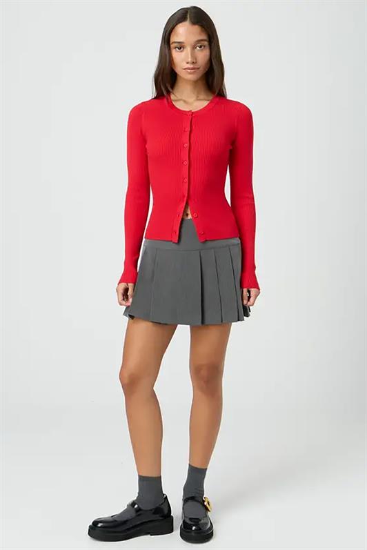 MDX Red Buttoned Long Sleeve Cardigan MG2177 - Peabody