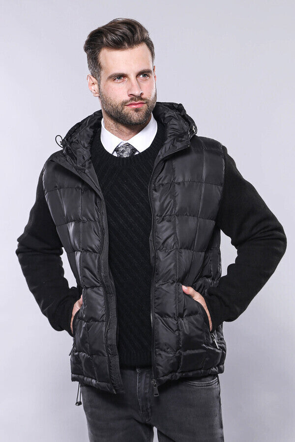 WSS Hooded Black Coat Jacket  - Metairie