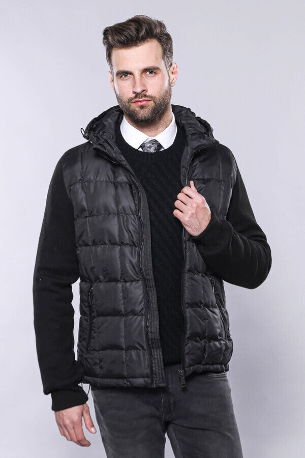 WSS Hooded Black Coat Jacket  - Metairie