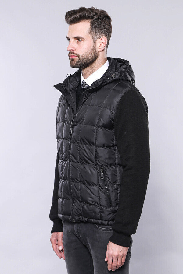 WSS Hooded Black Coat Jacket  - Metairie