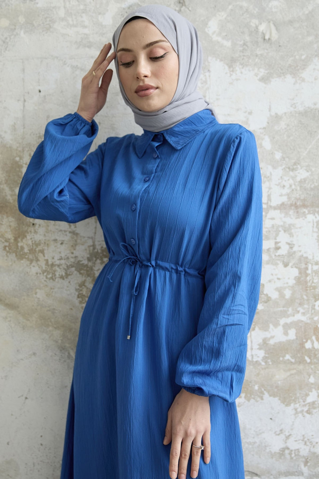 MDS Women Self-Striped Monaco Dress - Saxe Blue - Salina