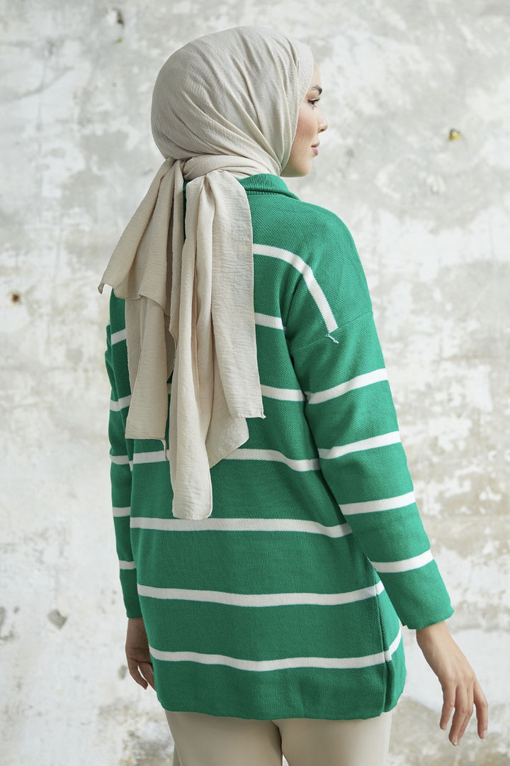MDS Women Maroya Striped Knit Sweater - Green - Macerata