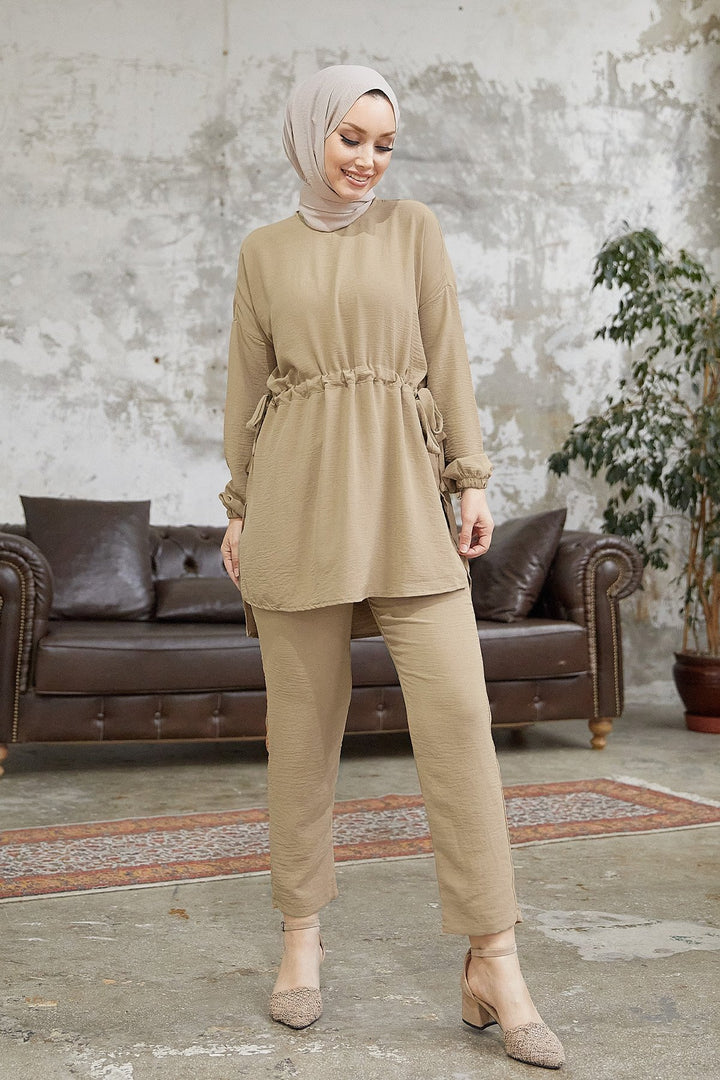 MDS Women Lefiya Tunnel Collar Two-Piece Set - Beige - Langenfeld