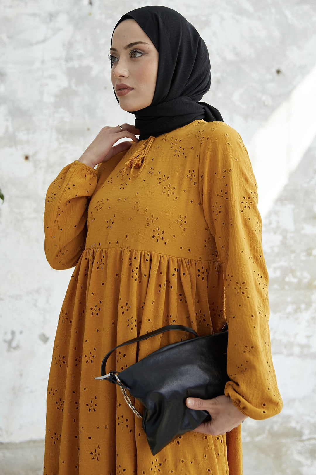 MDS Women Tasseled Embroidered Dress - Mustard - Bourg-en-Bresse
