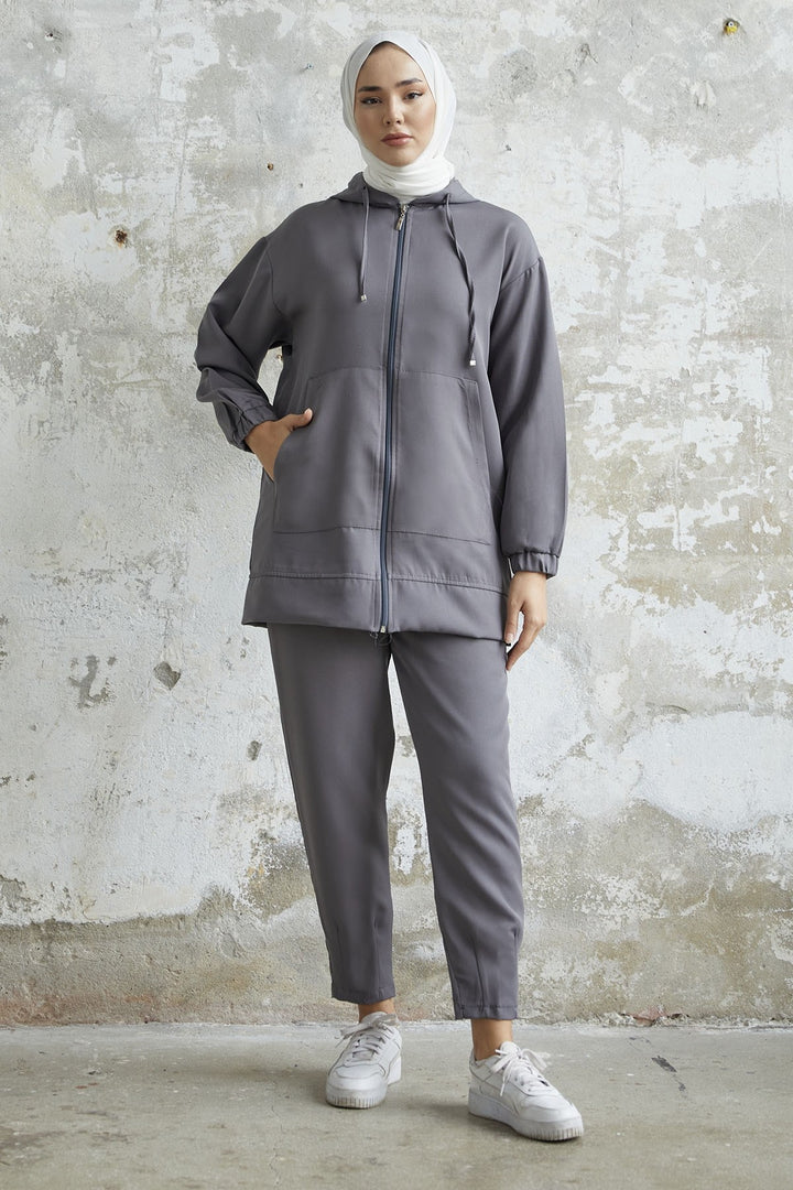 MDS Women Amor Basic Two-Piece Set - Anthracite - Batumi