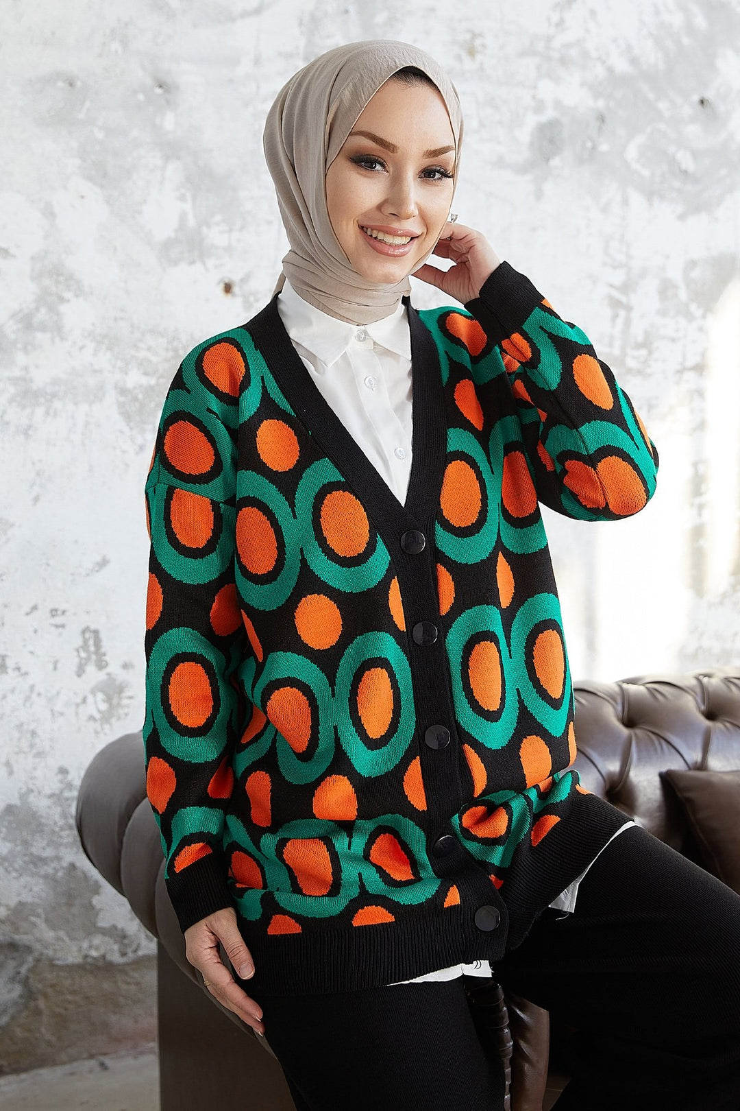 MDS Women Esla Polka Dot Sweater - Black - Loughborough
