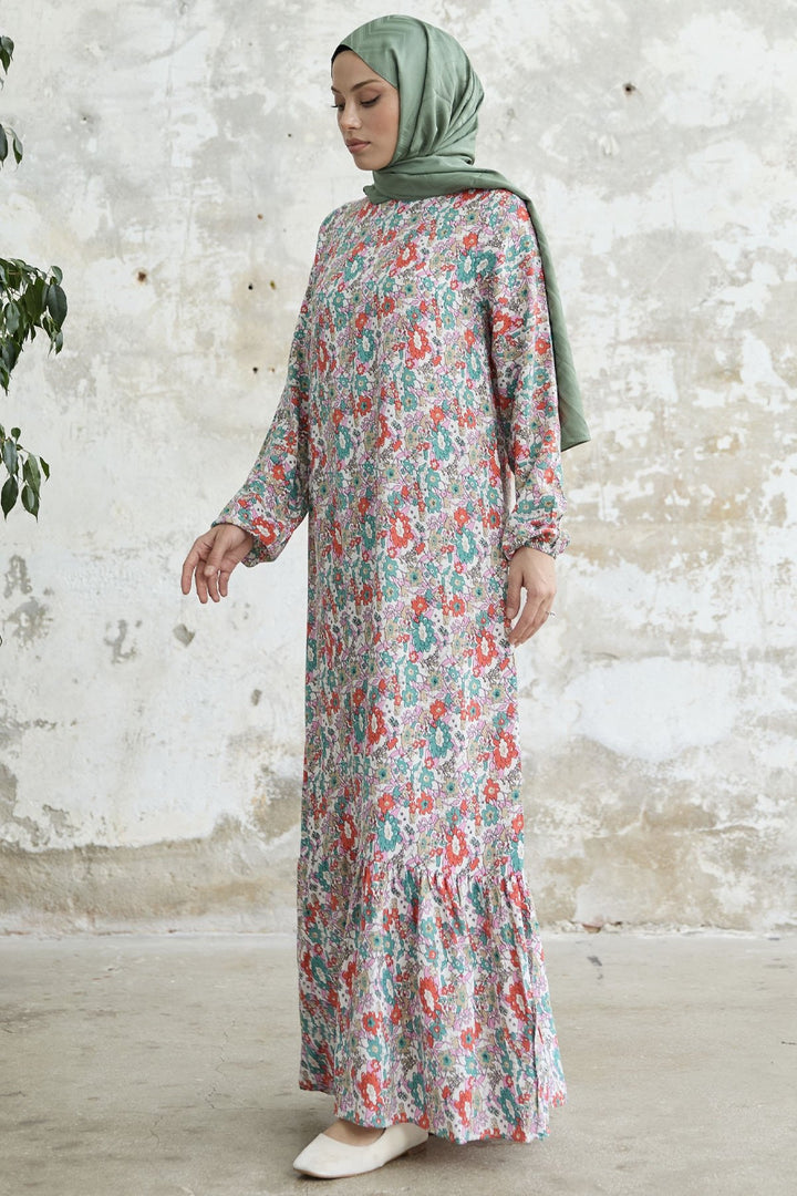 MDS Women Mixed Crispy Floral Viscose Dress - Pink - Manchester