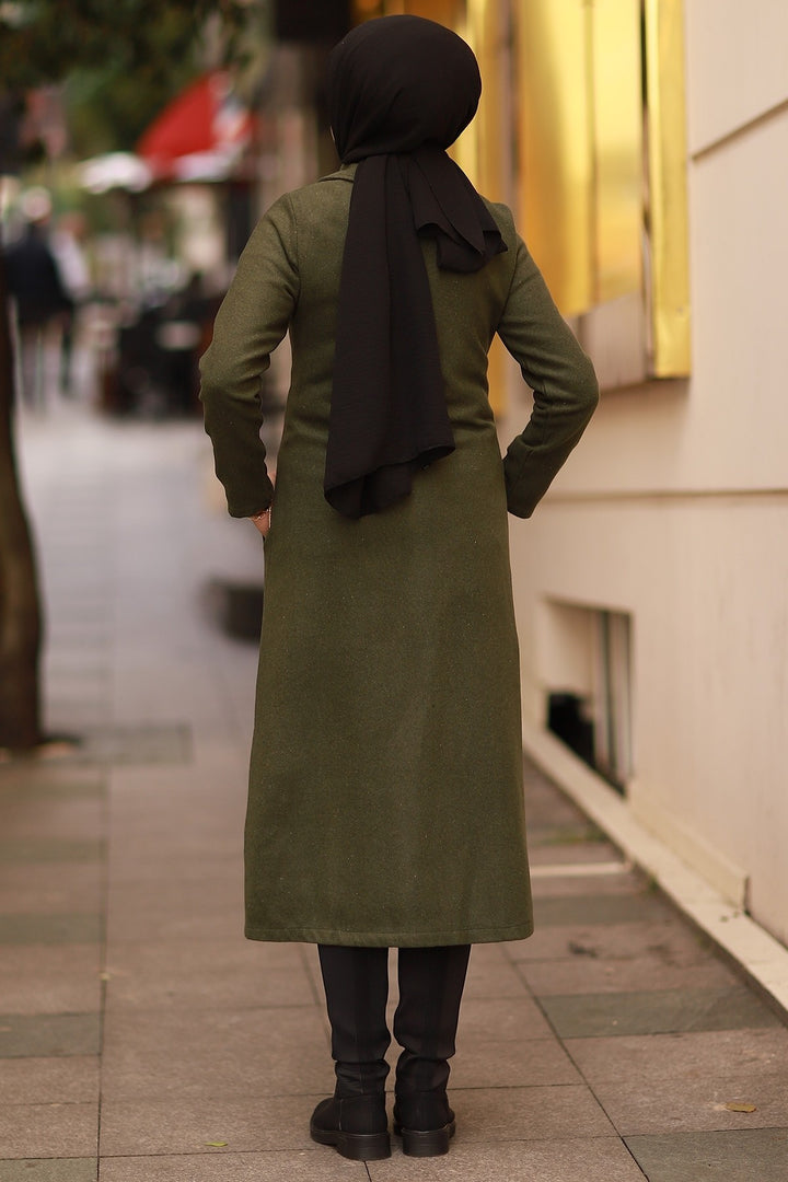 MDS Women Nitsa Double-Breasted Coat - Khaki - Rostock