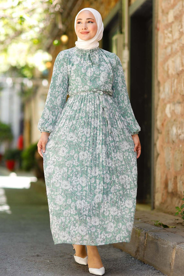 MDS Women Piliseli 6085 Chiffon Dress - Mint - Aspen Hill