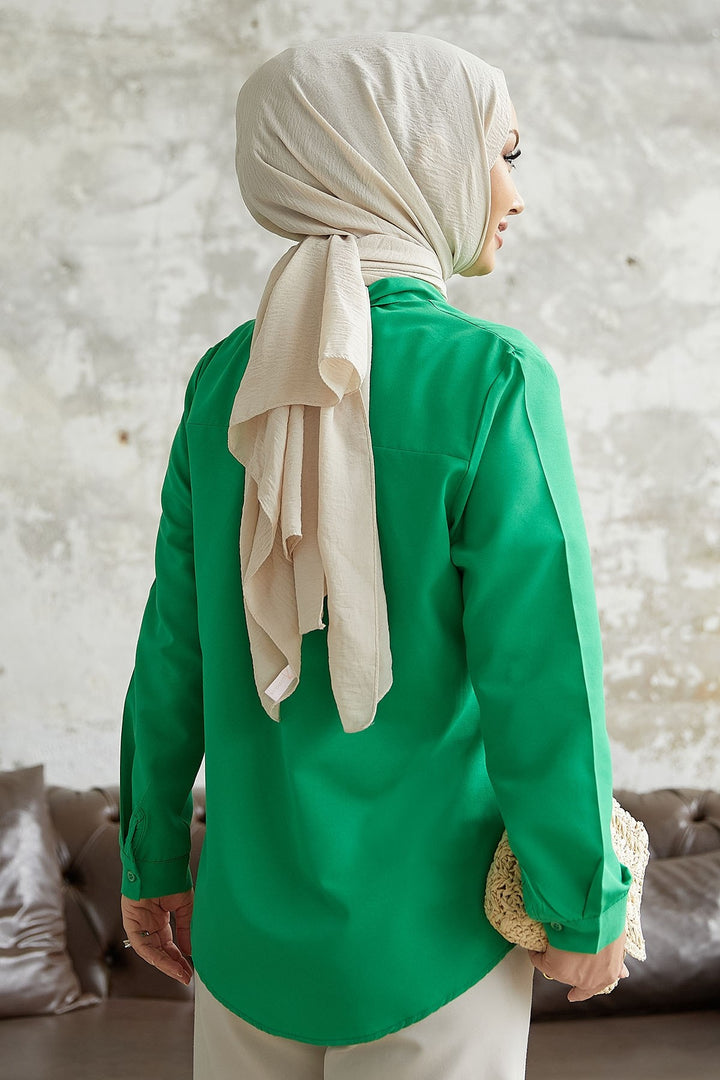 MDS Women Nilda Basic Shirt - Green - Meridian