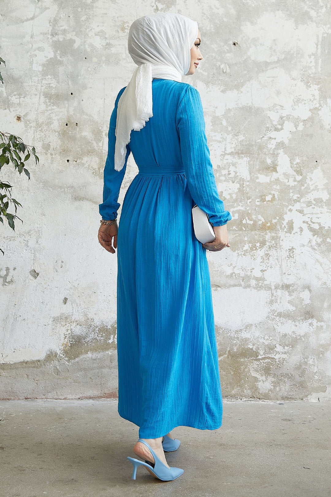 MDS Women Lemina Belted Dress - Blue - Viseu
