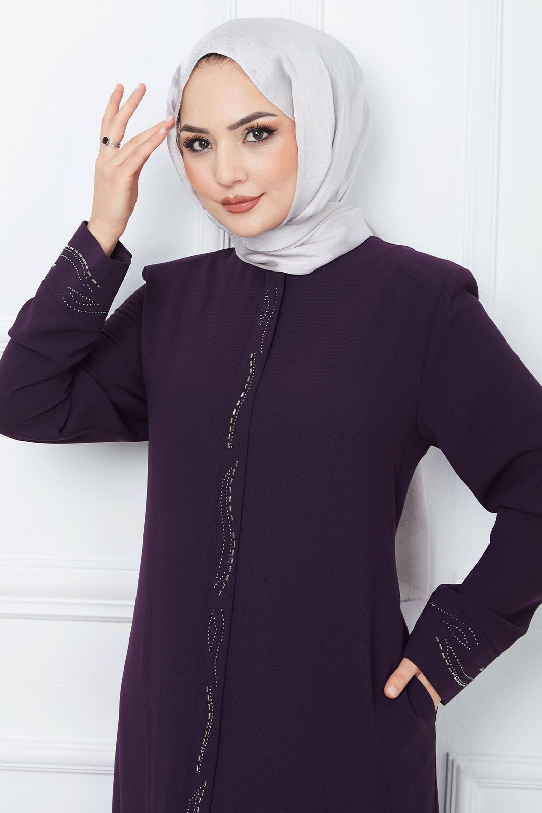 MDS Women Scattered Stone Honeycomb Cloak - Purple - Azuqueca de Henares