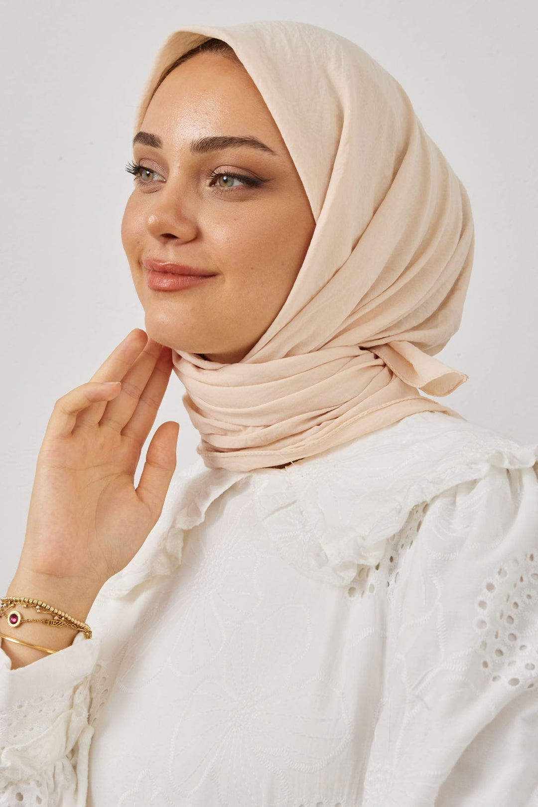 MDS Women Organic Fresh Scarf - Ecru - Calimera