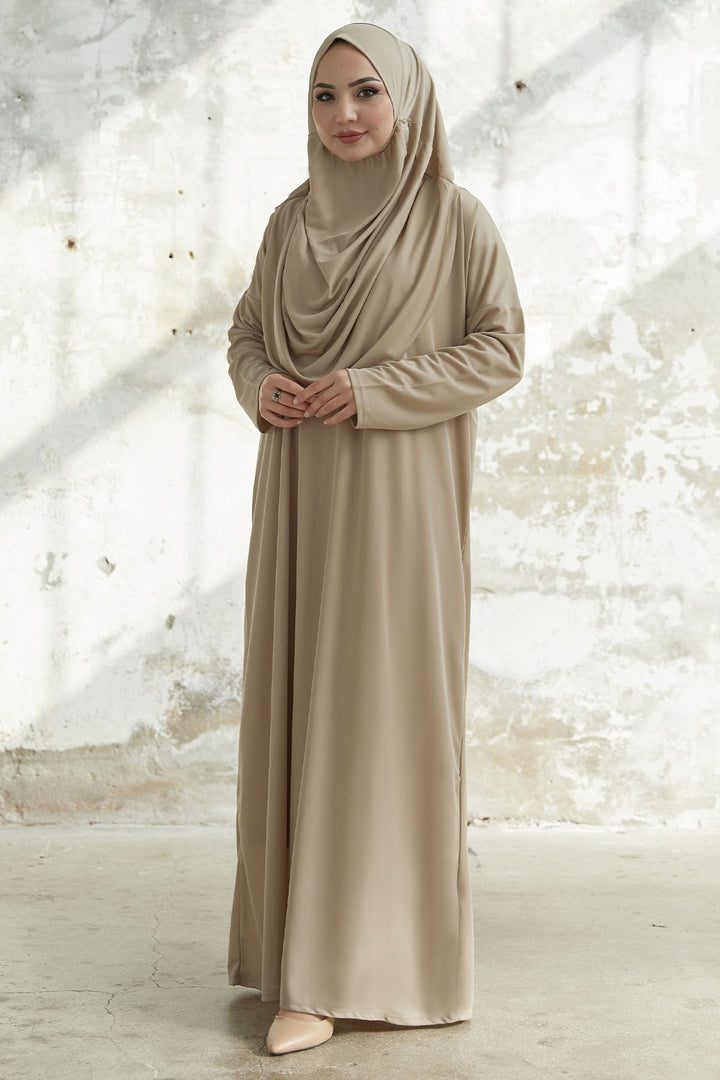 MDS Women One Piece Prayer Outfit - Beige - Reus
