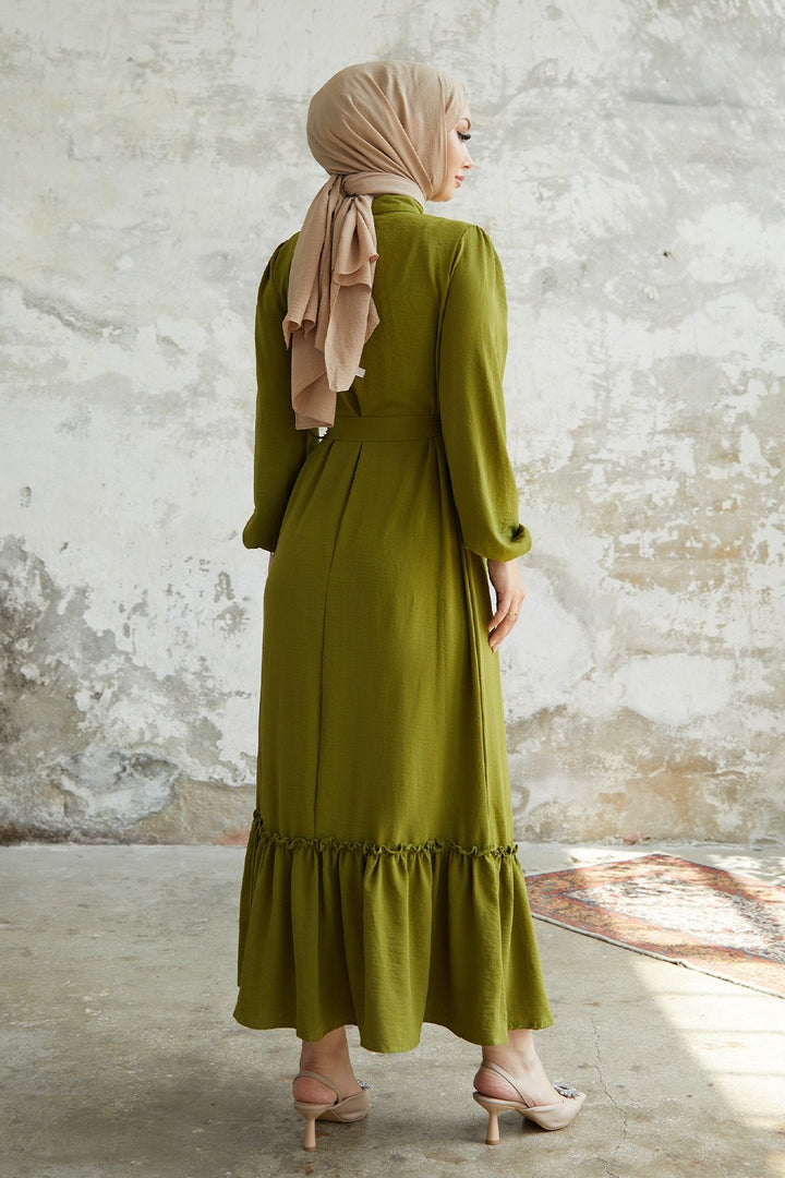 MDS Women Meyra Buttoned A-line Dress - Pistachio Green - Pokrovsk