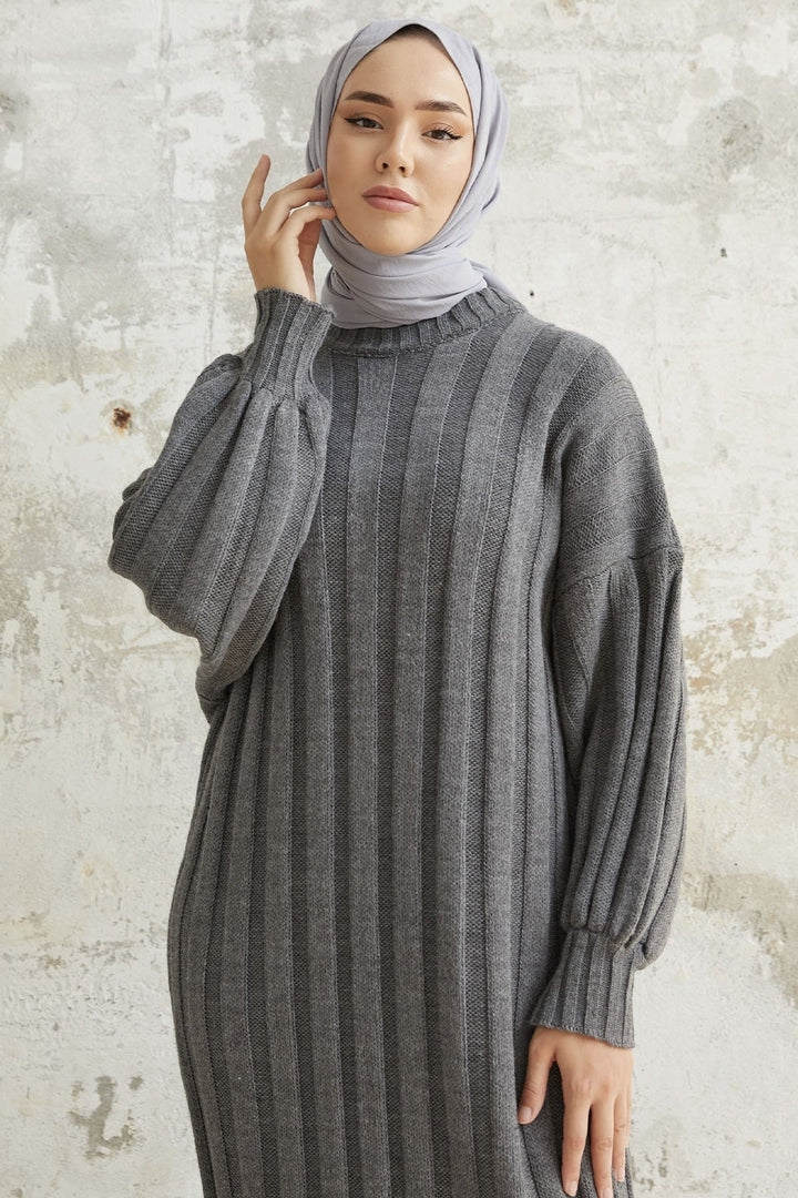 MDS Women Lovisa Threaded Knit Dress - Anthracite - Great Falls