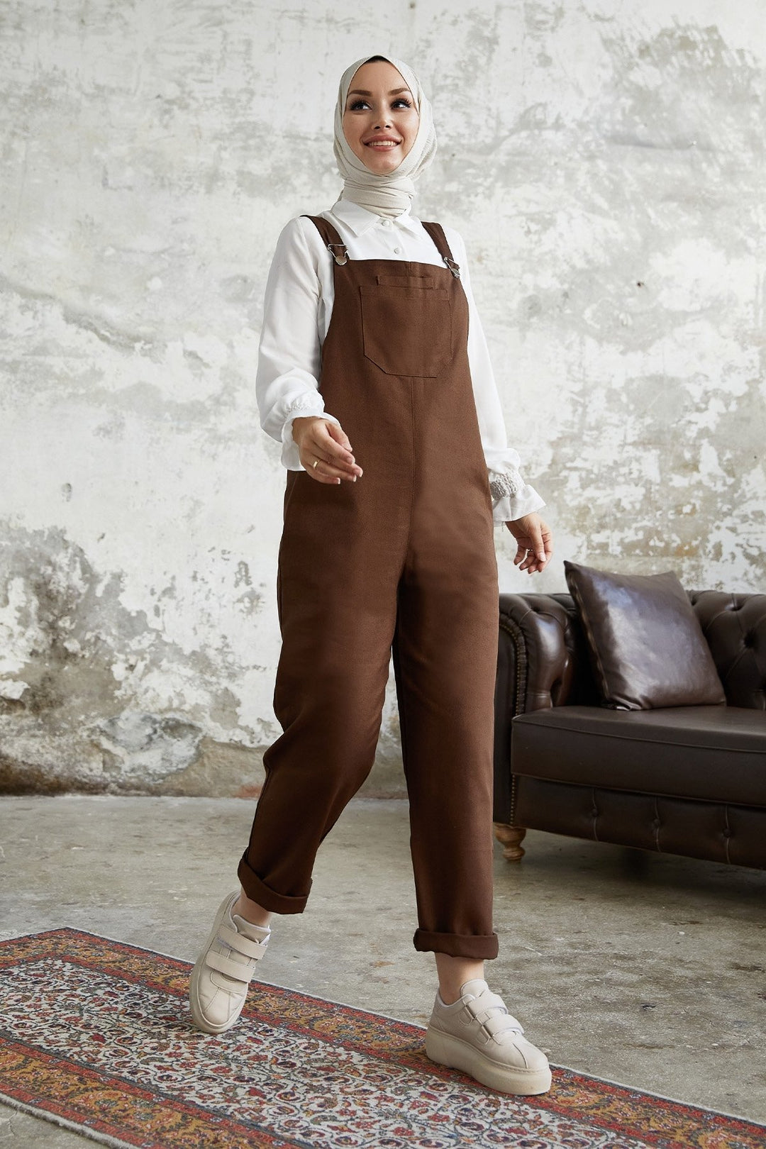 MDS Women Lindy Strap Overalls - Bitter Coffee - Cologne