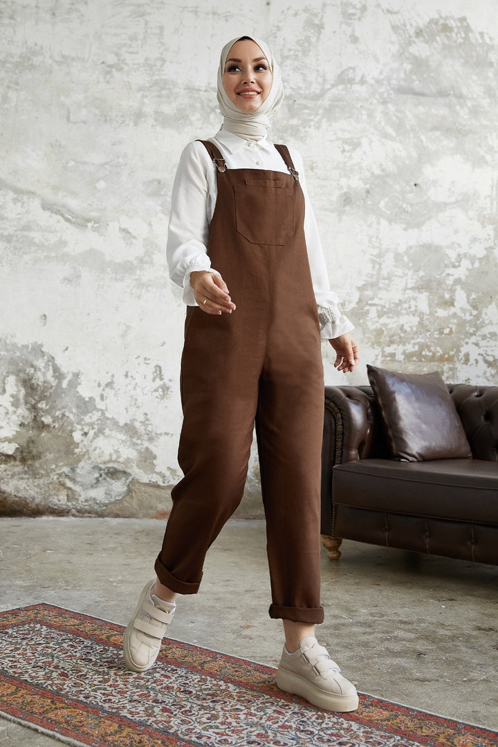 MDS Women Lindy Strap Overalls - Bitter Coffee - Cologne