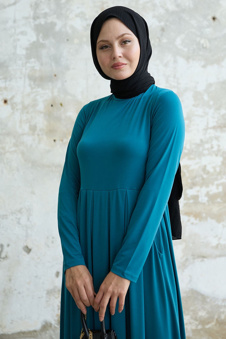 MDS Women Sandy Pocket Dress - Petrol Green - Tizayuca