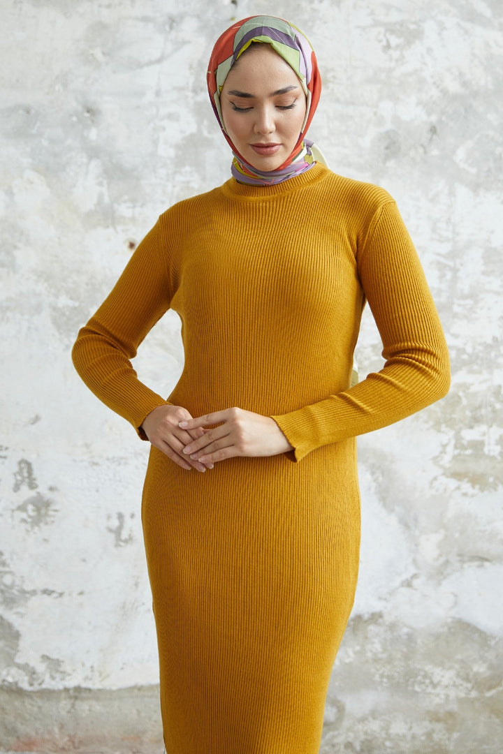 MDS Women Loyes Threaded Knit Dress - Mustard - Clinton