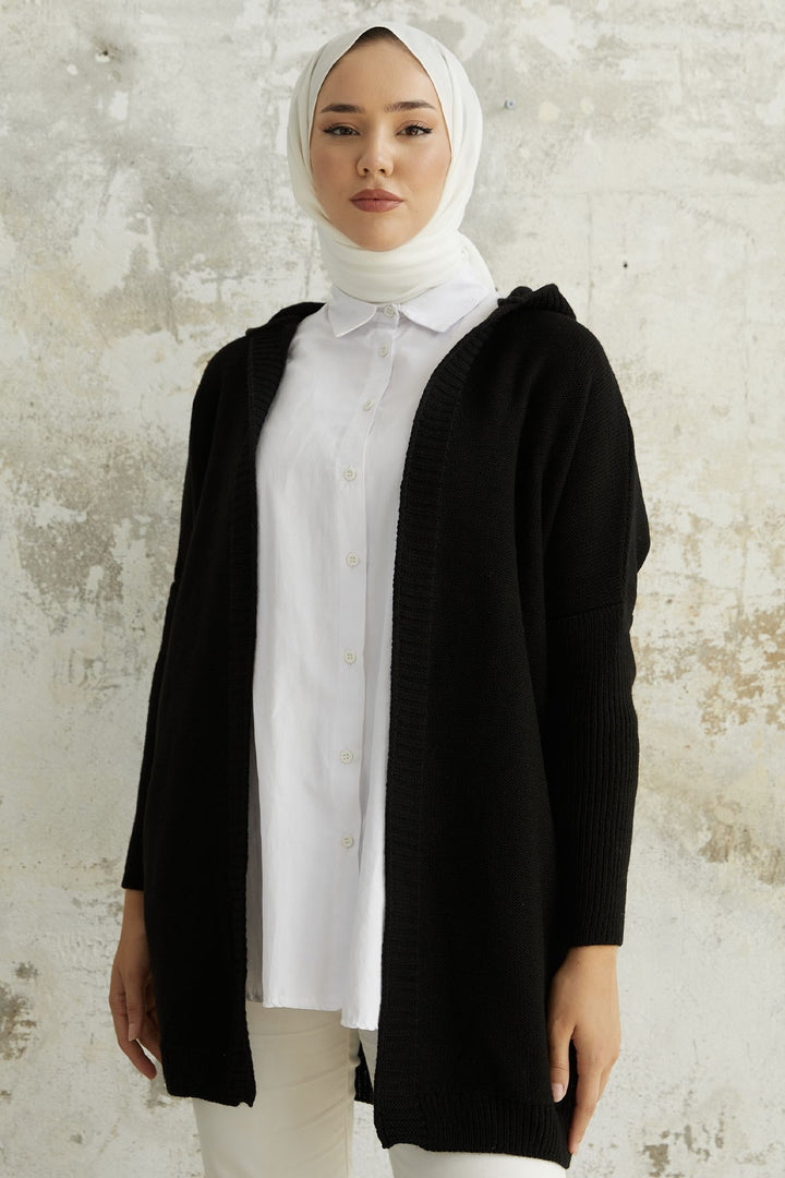 MDS Women Kitty Hooded Cardigan - Black - Clifton Park