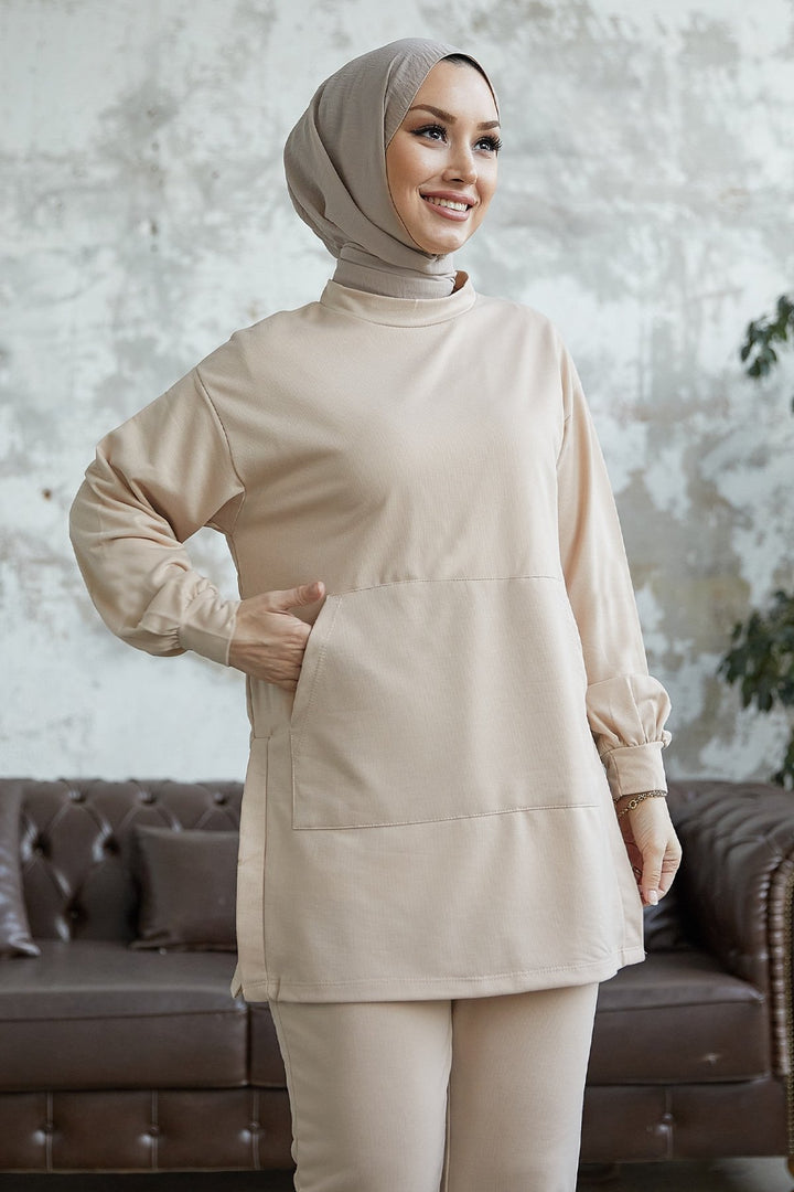 MDS Women Miora Spanish Hem Two-Piece Set - Beige - Conway