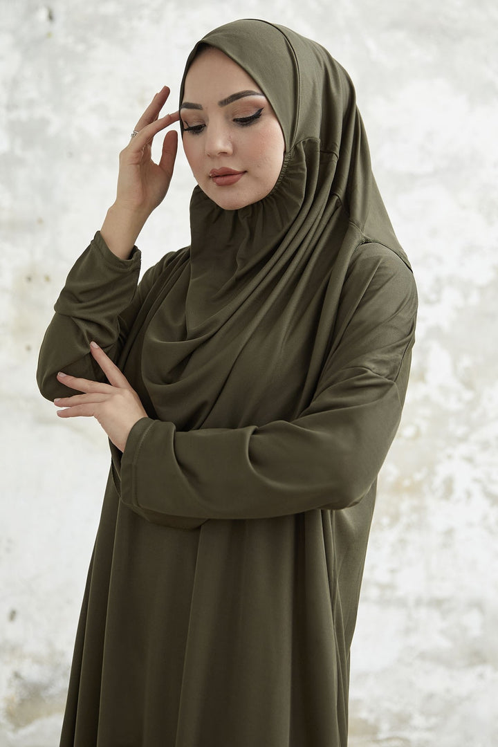 MDS Women One Piece Prayer Dress - Khaki - Douai