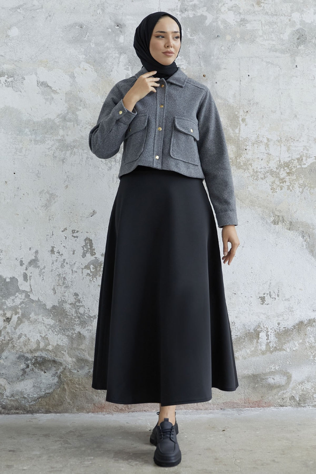 MDS Women Liesa Cover Pocketed Cashmere Jacket - Grey - Arlington Heights