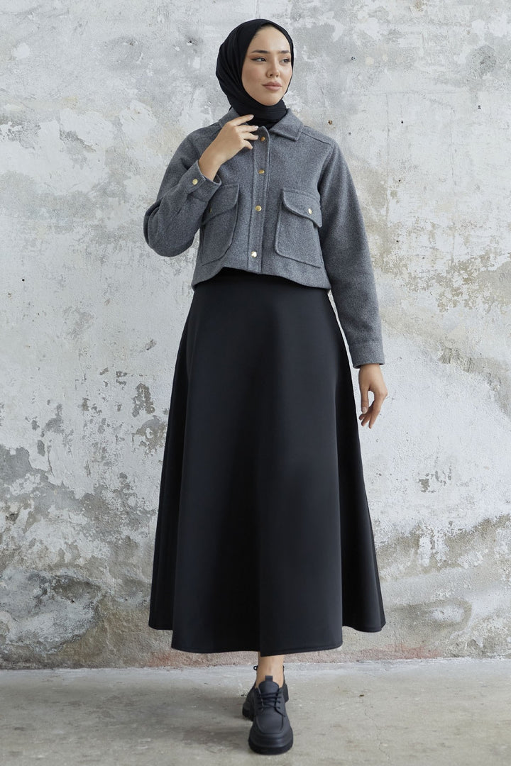 MDS Women Liesa Cover Pocketed Cashmere Jacket - Grey - Arlington Heights