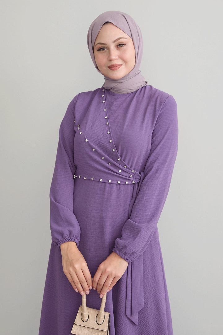 MDS Women Lila Ayrobin Dress with Front Tie Detail - Arlington
