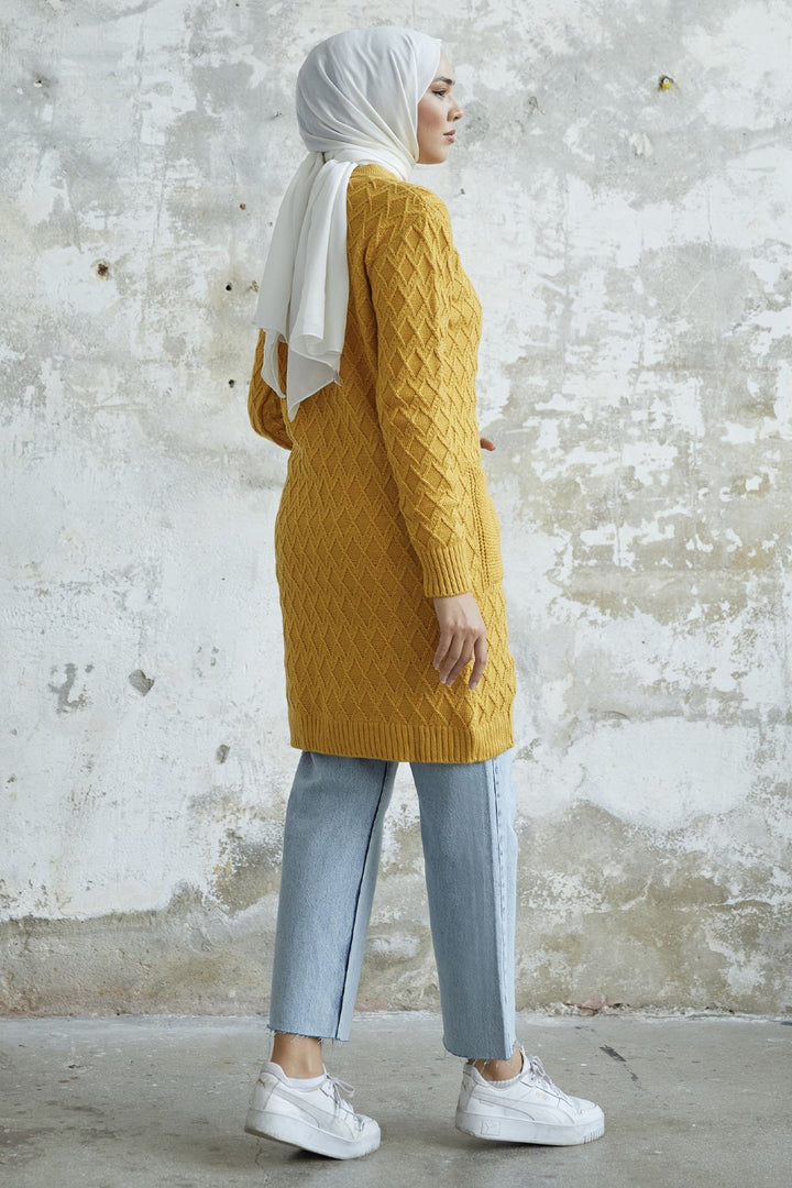 MDS Women Mosya Pocket Buttoned Knit Cardigan - Yellow - Oeiras