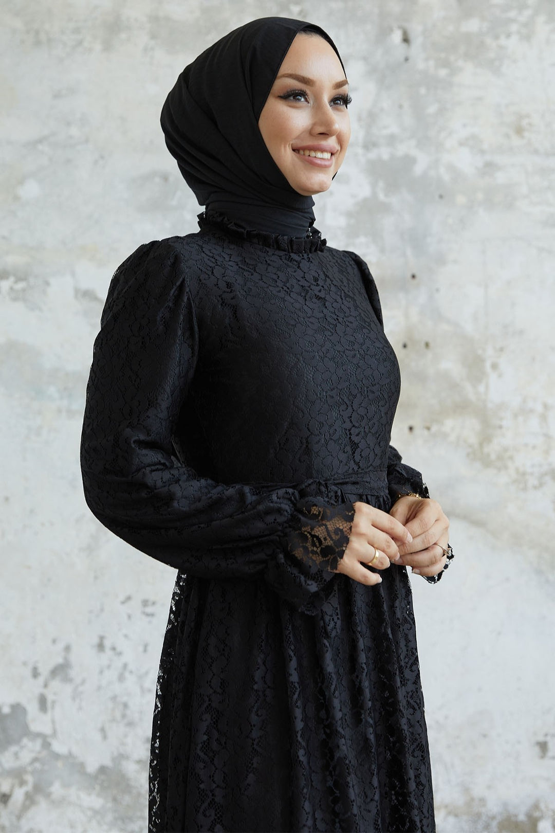 MDS Women Milna Kolu Frill Embroidered Dress - Black - Wagga Wagga