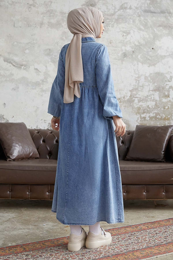MDS Women Daniel Double Pocket Denim Dress - Light Blue - Tenosique