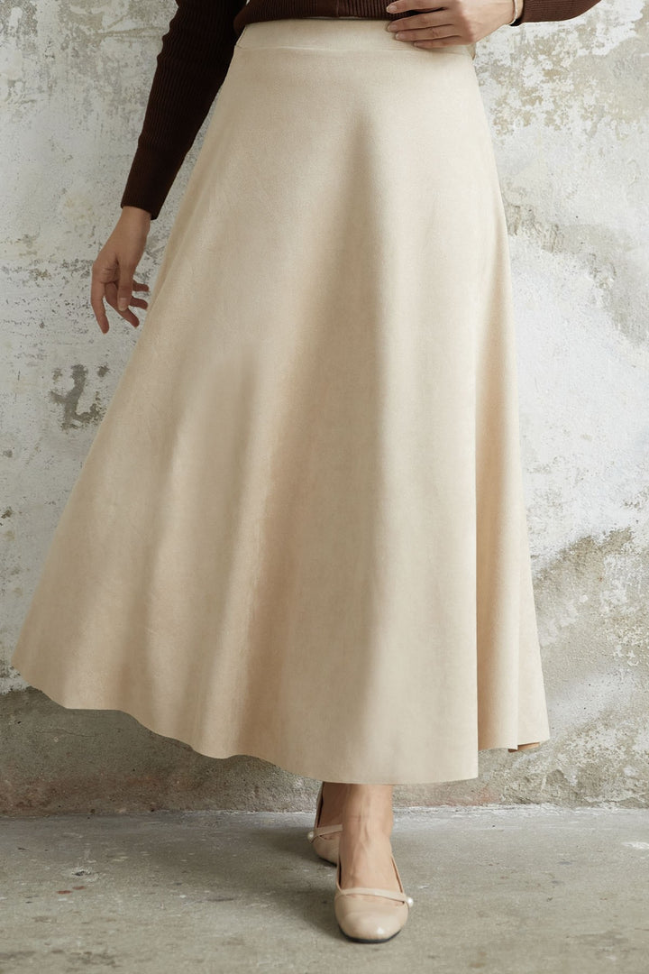 MDS Women Elisha Suede Skirt - Stone - Wenatchee