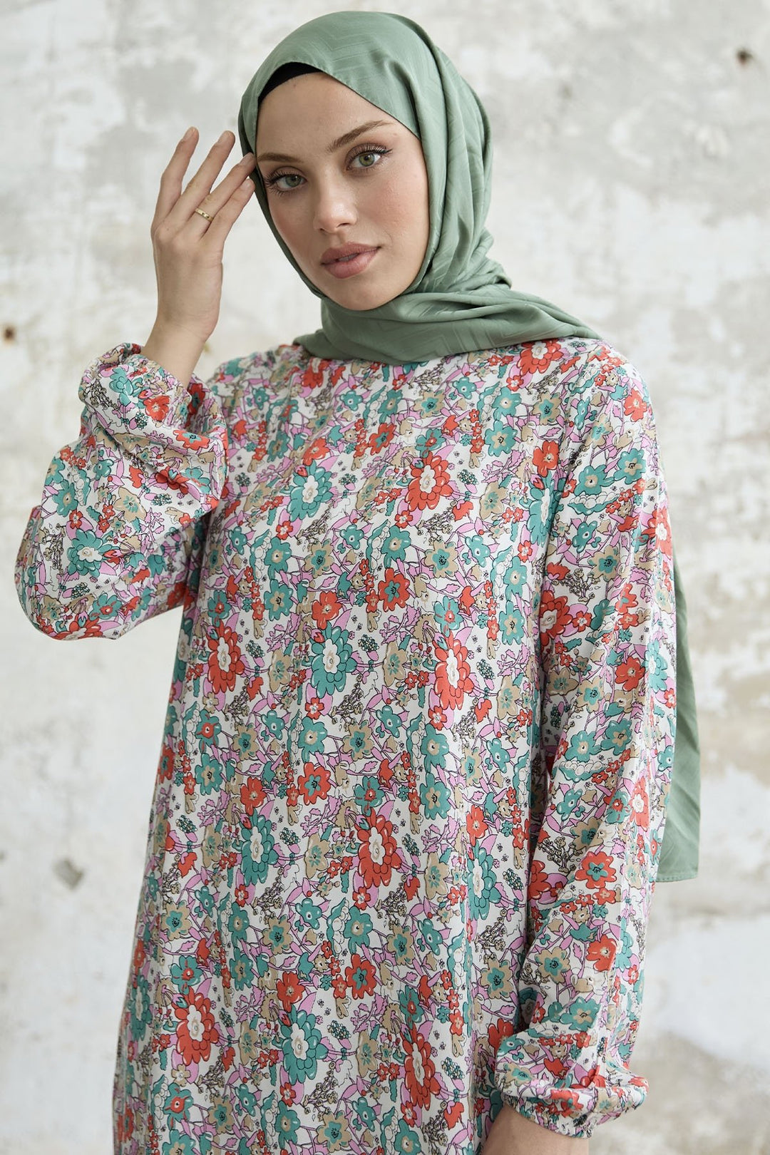 MDS Women Mixed Crispy Floral Viscose Dress - Pink - Manchester