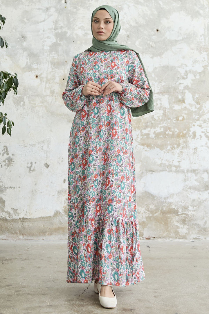MDS Women Mixed Crispy Floral Viscose Dress - Pink - Manchester