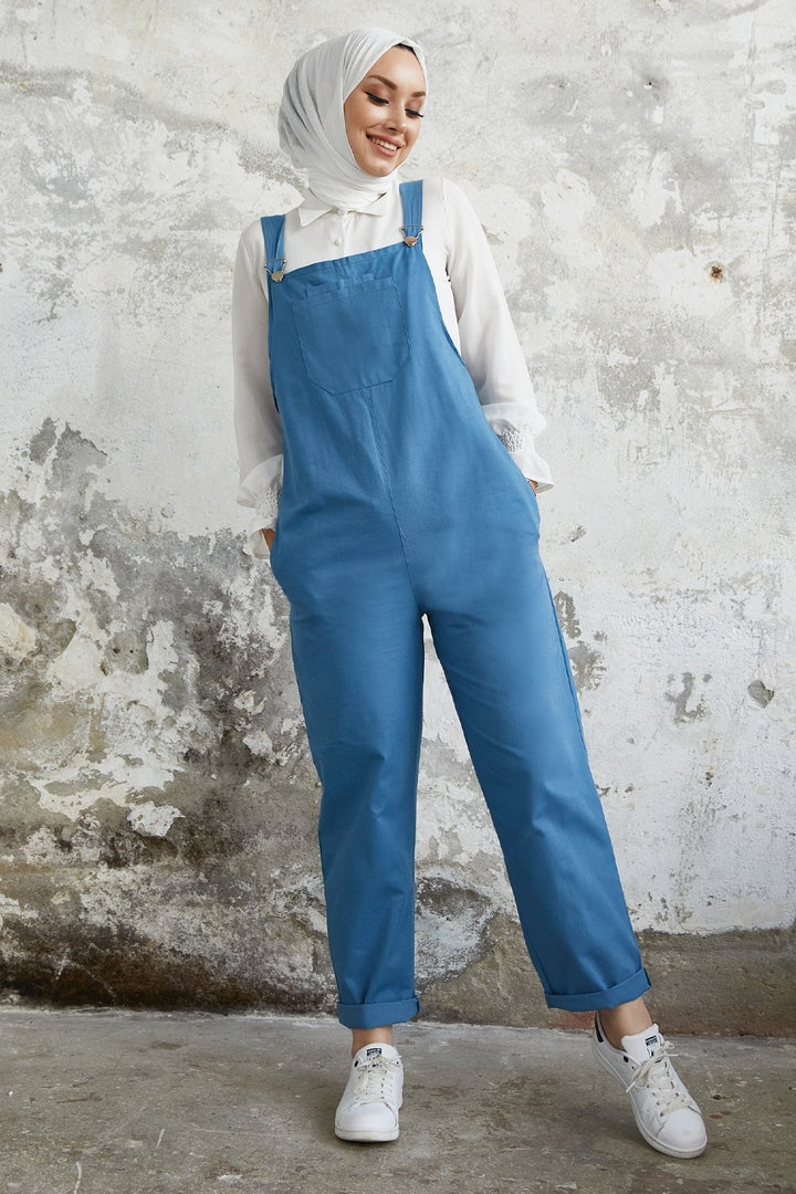 MDS Women Lindy Overall with Straps - Blue - Suhl