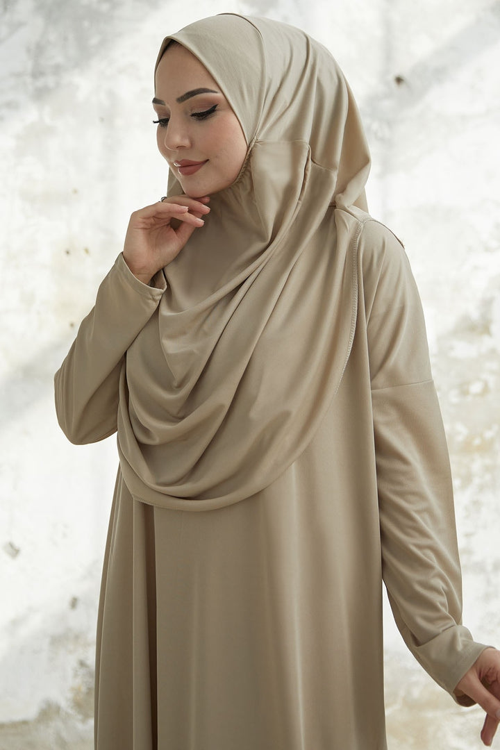 MDS Women One Piece Prayer Outfit - Beige - Reus