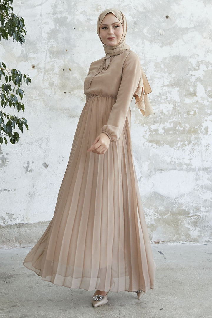 MDS Women Piliseli Limelda Chiffon Dress - Milky Coffee - Aix-en-Provence