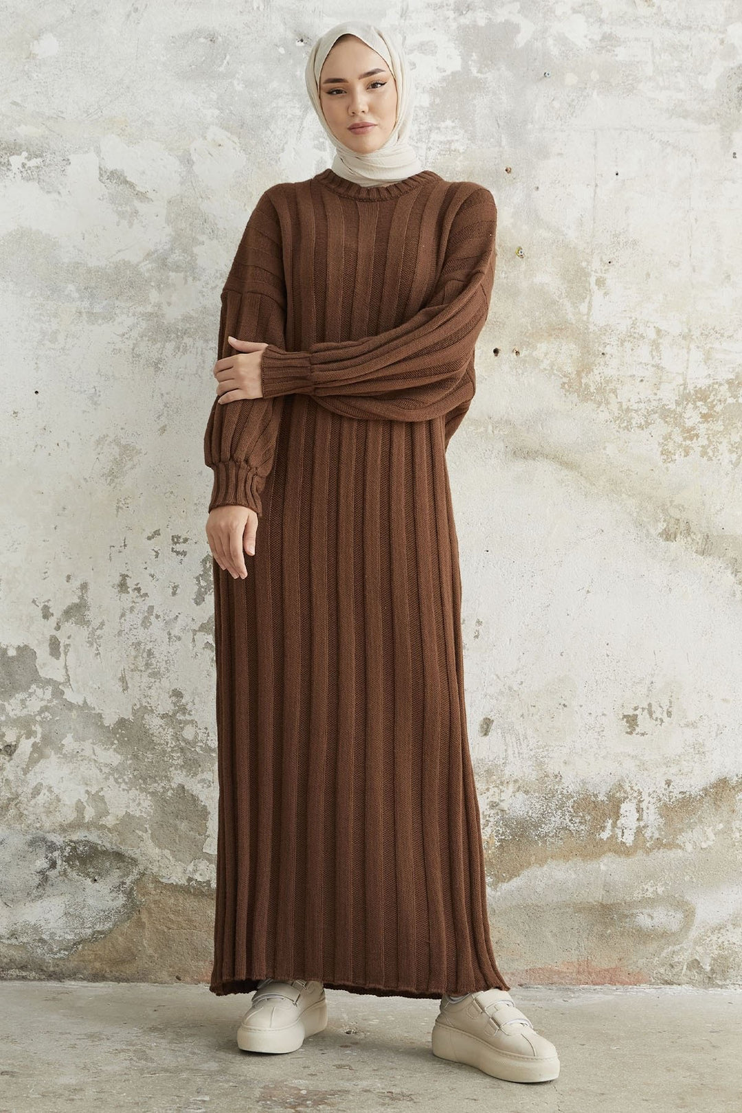 MDS Women Lovisa Threaded Knit Dress - Bitter Coffee - Sassuolo