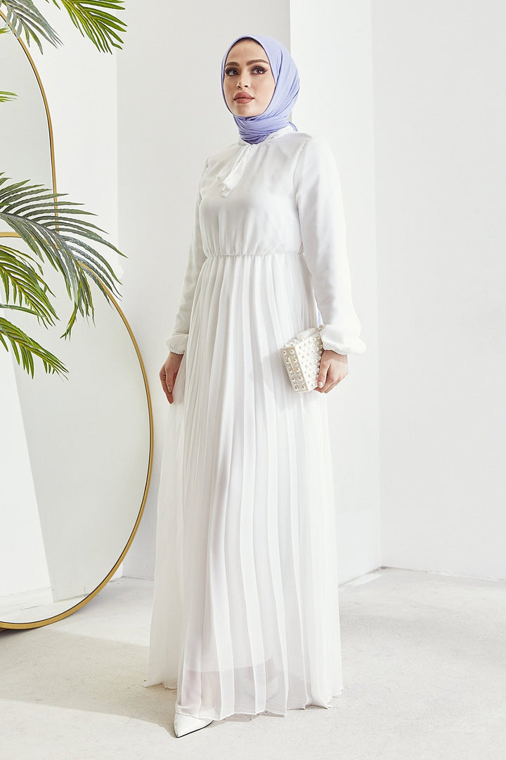 MDS Women Piliseli Limelda Chiffon Dress - White - Zacualtipán